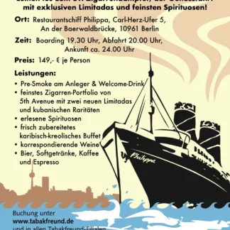 31. Zigarrendampfer: Jubiläumsmäßiger Genuss auf den Berliner Gewässern